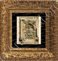 cadre-ancien-or-PONS de l'ORME_armoiries scuptées sur la muraille de l'Abbaye de Montmajour (Provence)_France