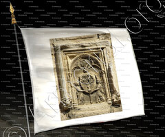 drapeau-PONS de l'ORME_armoiries scuptées sur la muraille de l'Abbaye de Montmajour (Provence)_France