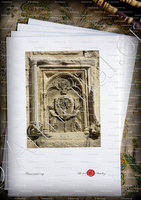 velin-d-Arches-PONS de l'ORME_armoiries scuptées sur la muraille de l'Abbaye de Montmajour (Provence)_France