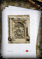 velin-d-Arches-PONS de l'ORME_armoiries scuptées sur la muraille de l'Abbaye de Montmajour (Provence)_France