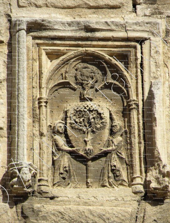 PONS de l'ORME_armoiries scuptées sur la muraille de l'Abbaye de Montmajour (Provence)_France