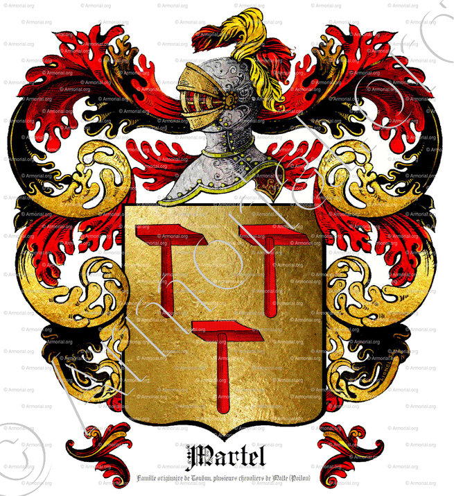 MARTEL_Famille originaire de Loudun, plusieurs chevaliers de Malte (Poitou)_France.
