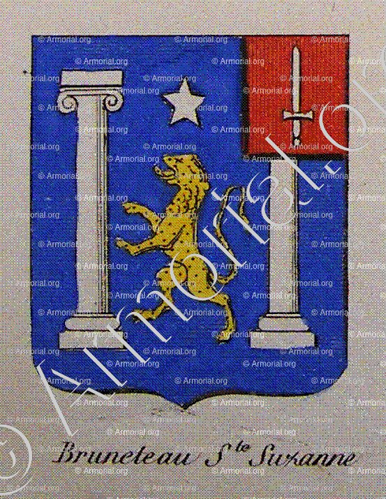 BRUNETEAU SAINT SUZANNE_Noblesse d'Empire._France
