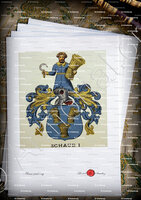 velin-d-Arches-SCHAUB - Armorial de la ville de Bâle. B.Meyer Knaus 1880 - Schweiz. (i)