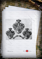 velin-d-Arches-SAXENCORPS_Wappen der drei Saxencorps (v.l.n.r Karlsruhe, Hannover und Danzig)