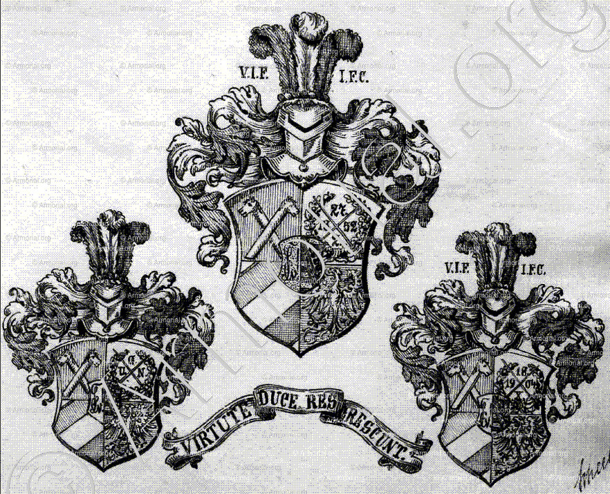 SAXENCORPS_Wappen der drei Saxencorps (v.l.n.r Karlsruhe, Hannover und Danzig)