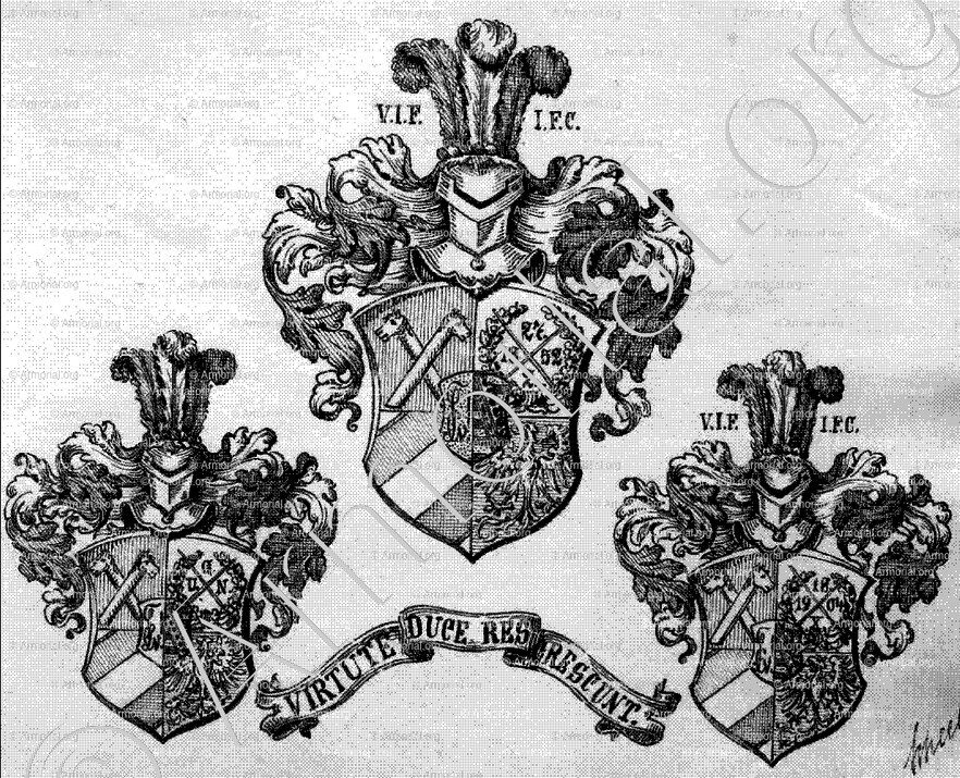 SAXENCORPS_Wappen der drei Saxencorps (v.l.n.r Karlsruhe, Hannover und Danzig)