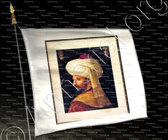 drapeau-MEHMET II_Septième sultan de l'Empire ottoman_Turquie (())+