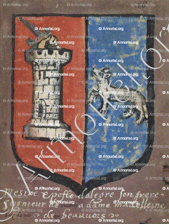 LOUP, seigneurs de Beauvoir (maison d'Alègre)_Auvergne (Maison des seigneurs d'Alègre)_France