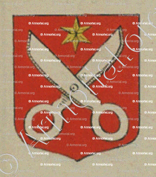 La Communauté des Maîtres Tailleurs d'habits de Strasbourg (Alsace)_Blason enregistré sous le règne de Louis XIV_France 