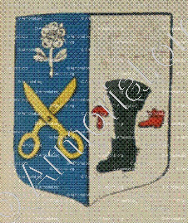 La Communauté des Maîtres Tailleurs et Cordonniers du Bailliage de Binfeldt (Benfeld) (Alsace)_Blason enregistré sous le règne de Louis XIV_France 