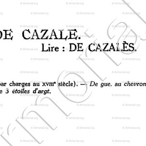 de CAZALÈS_Languedoc. Toulouse. Grand Armorial de France._France (i)