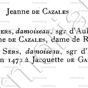 CAZALÈS_Languedoc. Généralité de Montauban (d'Hozier, 1696)_France (4)