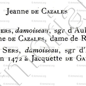 CAZALÈS_Languedoc. Généralité de Montauban (d'Hozier, 1696)_France (4)