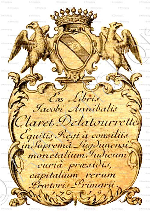 CLARET DE LA TOURETTE et DE FLEURIEU._Lyonnais._France