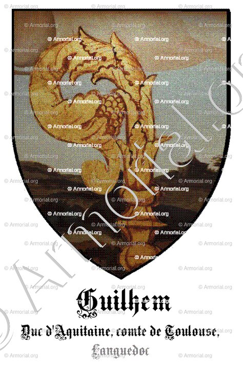 GUILHEM_Duc d'Aquitaine, comte de Toulouse,_France