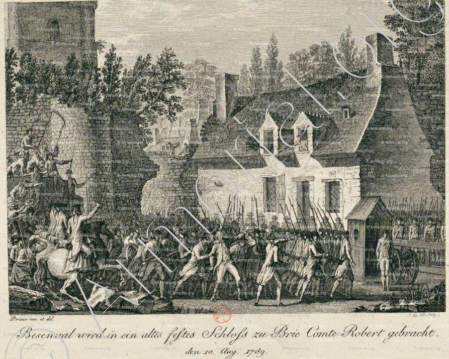 BESENVAL_Arrestation de Besenval en 1789, Château de Brie._France ()