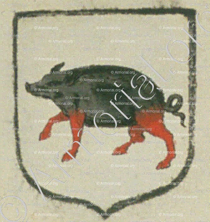 de POUSSARD (La Rochelle)_Blason enregistré sous le règne de Louis XIV._France