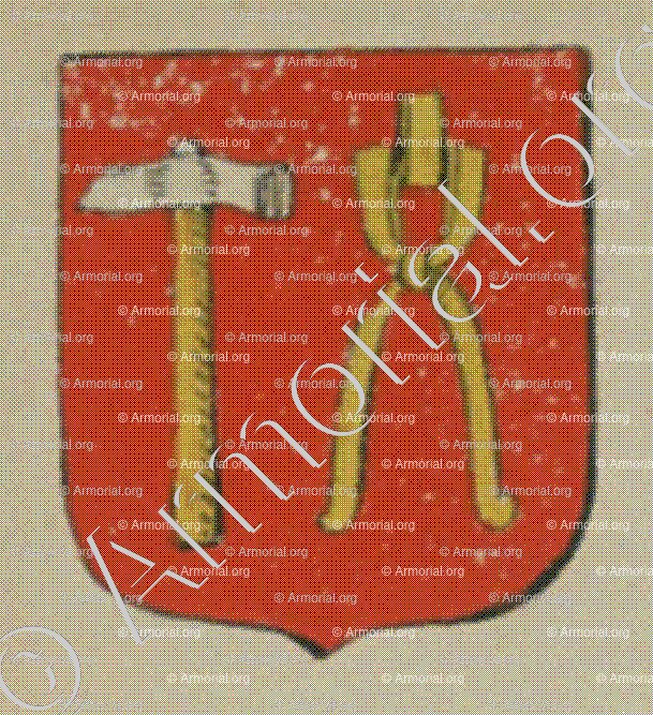 La Communauté des Maréchaux et Serruriers de la ville de Landau (Alsace)_Blason enregistré sous le règne de Louis XIV_France 