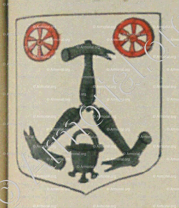 La Communauté des Massons, Charrons et Potiers de terre de la ville d'Haguenau (Alsace)_Blason enregistré sous le règne de Louis XIV_France 