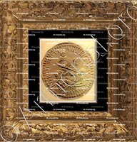 cadre-ancien-or-SAINT GUILHEM_Sceau du Monastère XVIIIe s._France