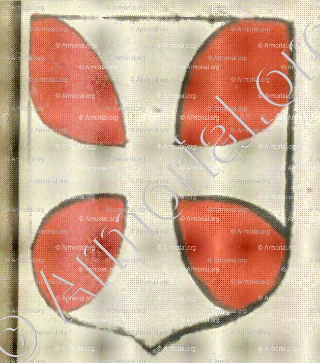 de RAUQUES (La Rochelle)_Blason enregistré sous le règne de Louis XIV._France