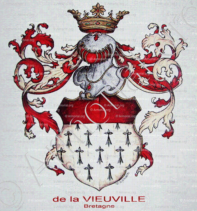 de La VIEUVILLE_Bretagne (Armorial Daniel Sandoz, 1996)_France (i)