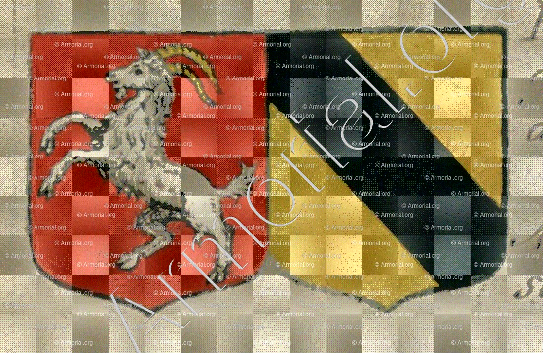 BOEKEL de BOEKLINSA et BOECKLIM de BOECKLIMSAU sa femme (Alsace)_Blason enregistré sous le règne de Louis XIV_France 