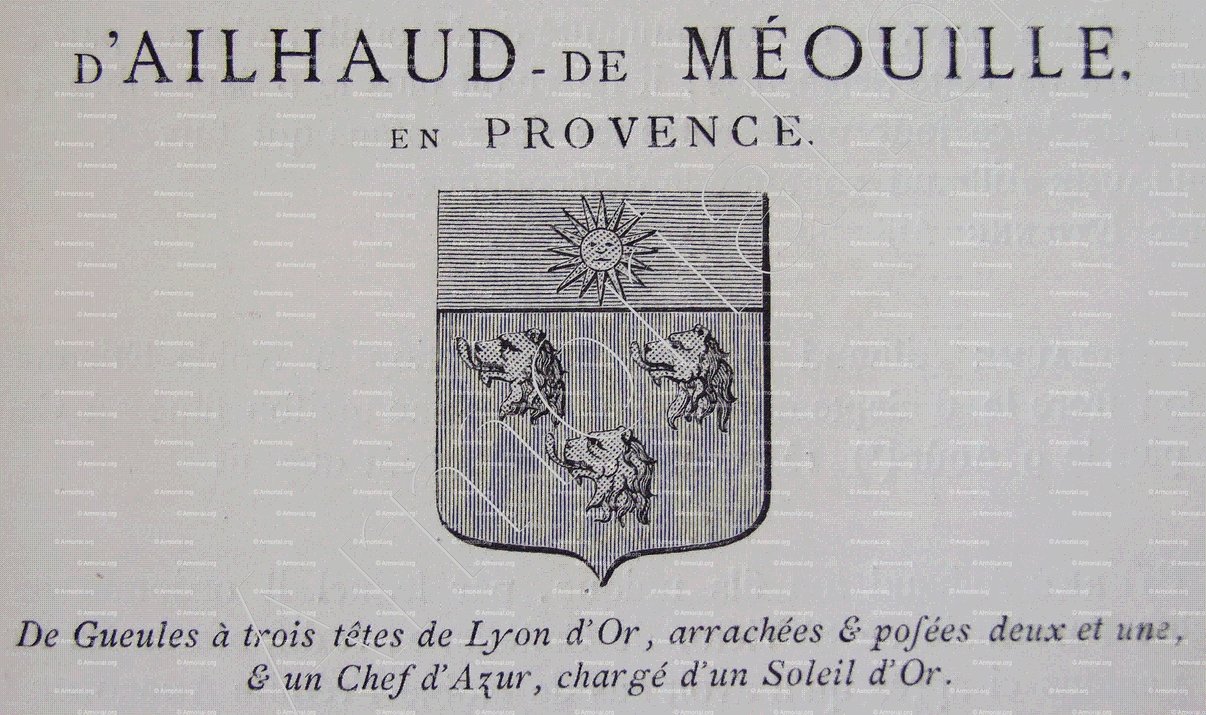 AILHAUD_d'Ailhaud de Méouille, Provence_France