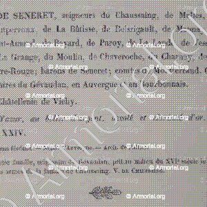 de SENERET_Armorial du Bourbonnais (Cte G. de Soultrait, 1857)_France (ii)