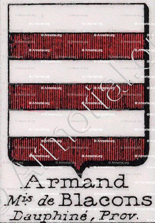 ARMAND Mis de BLACONS_Dauphiné, Provence._France