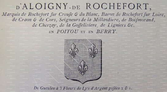ALOIGNY de ROCHEFORT