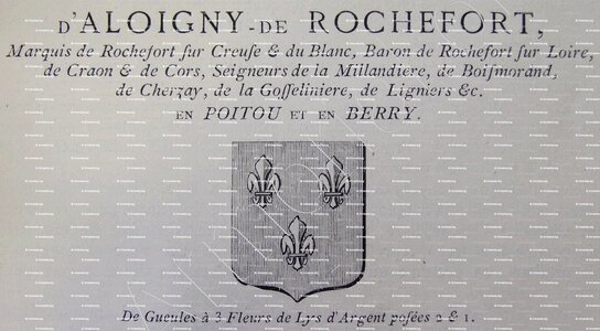 ALOIGNY de ROCHEFORT