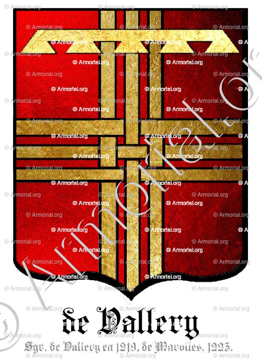 de VALLERY_Sgr. de Vallery en 1219, de Marolles, 1223. Bourgogne, org. Champagne._France (1)