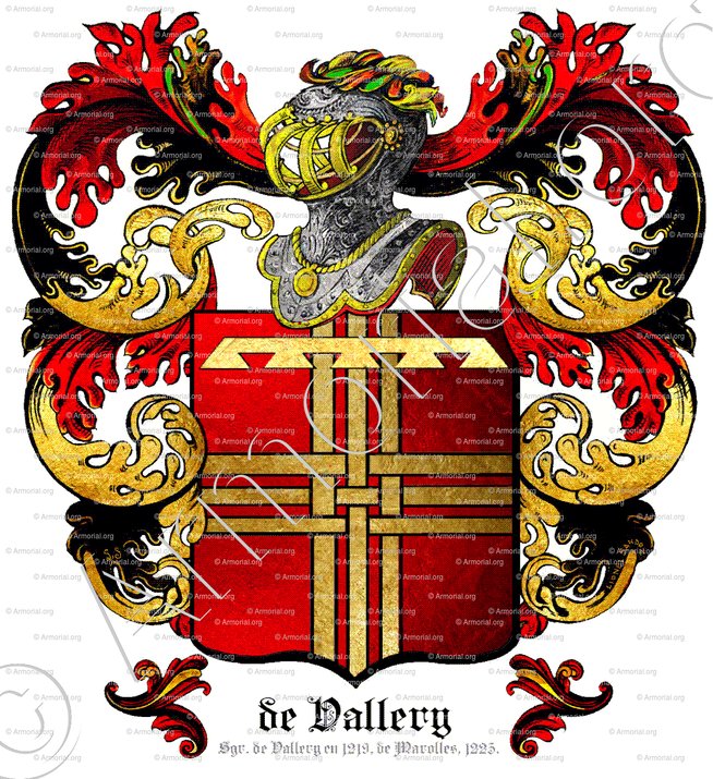 de VALLERY_Sgr. de Vallery en 1219, de Marolles, 1223. Bourgogne, org. Champagne._France (2)