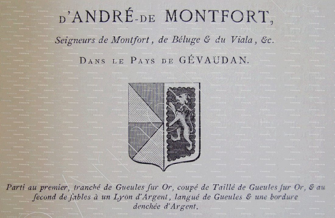 ANDRE de MONTFORT _Gévaudan_France
