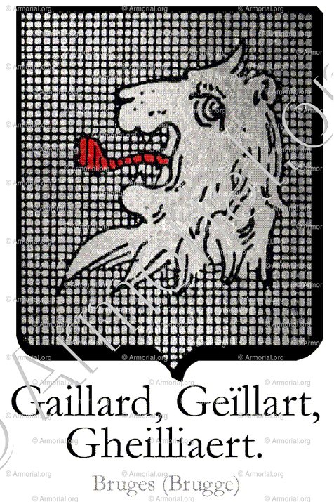 GAILLARD, GEÏLLART ou GHEILLIAERT_Bruges (Brugge) (Arm. anc.)_Belgique (België)