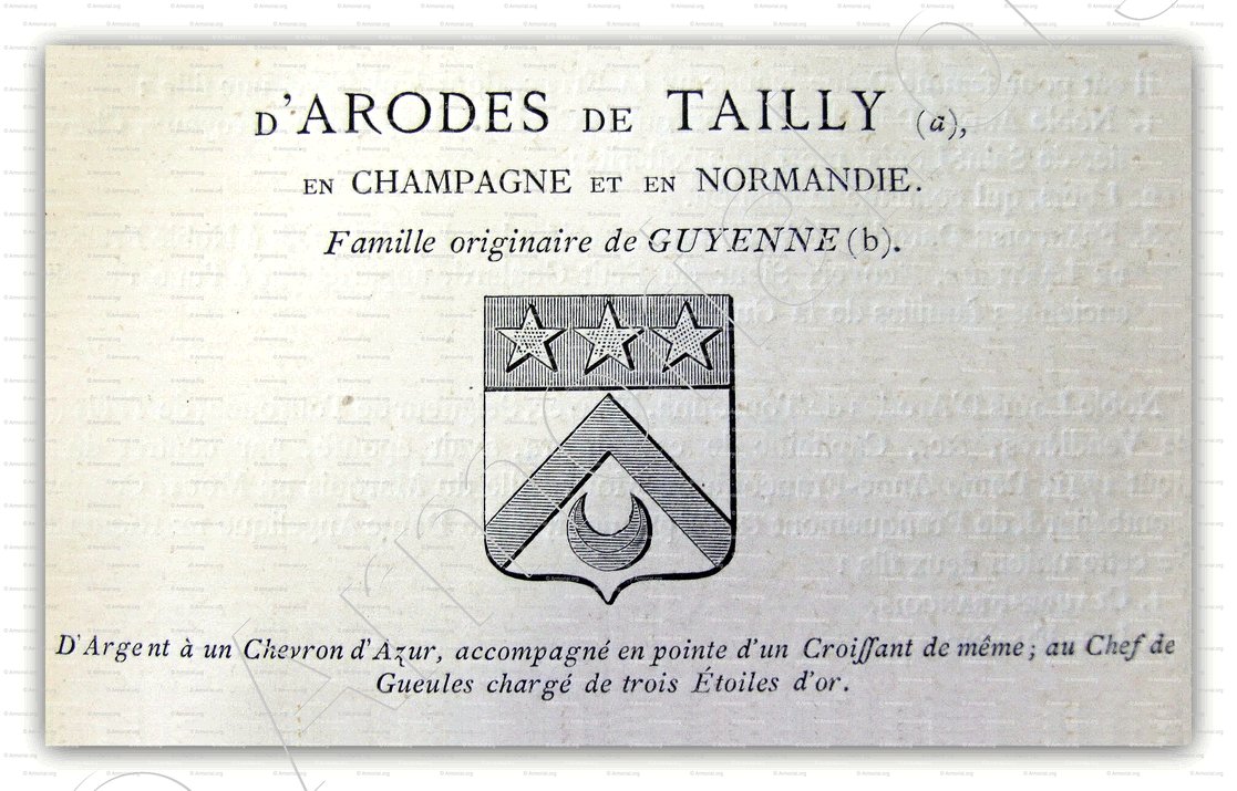 d'ARODES de TAILLY_Champagne, Normandie, org. Guyenne (1)