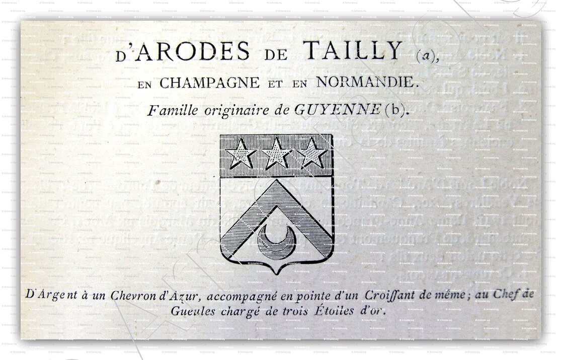 d'ARODES de TAILLY_Champagne, Normandie, org. Guyenne (1)