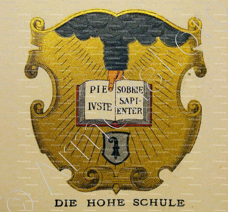 HOHE SCHULE_Wappenbuch der Stadt Basel . B.Meyer Knaus 1880_Schweiz