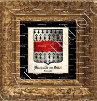 cadre-ancien-or-ANNEVILLE EN SAIRE_blason de la commune. Normandie._France