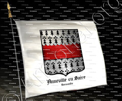 drapeau-ANNEVILLE EN SAIRE_blason de la commune. Normandie._France