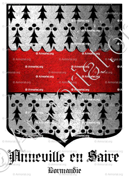 ANNEVILLE EN SAIRE_blason de la commune. Normandie._France