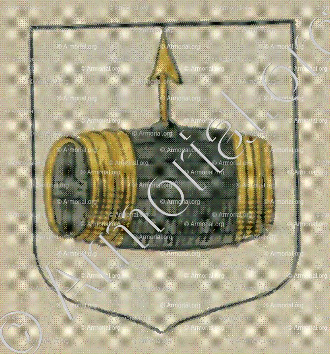 La Communauté des Tonneliers de la ville de Strasbourg (Alsace)_Blason enregistré sous le règne de Louis XIV_France 