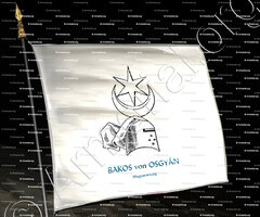 drapeau-BAKOS von OSGYÁN_Bakos d'Osgyán, Bakos de Osgyán._Magyarország (Hungarn, Hongrie)
