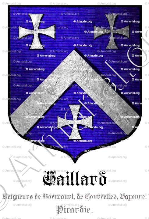GAILLARD_Seigneur de Boencourt, de Courcelles, Gapenne (Picardie)_France