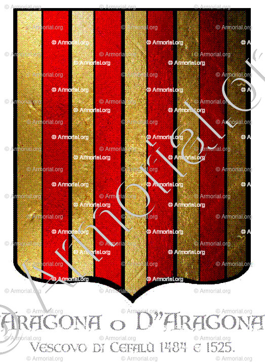 ARAGONA o D'ARAGONA_Vescovo di Cefalù 1484 e 1525.(Sicilia._Italia (i)