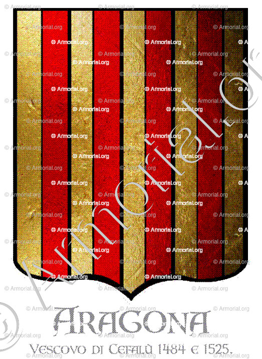 ARAGONA_Vescovo di Cefalù 1484 e 1525. Sicilia._Italia (i)