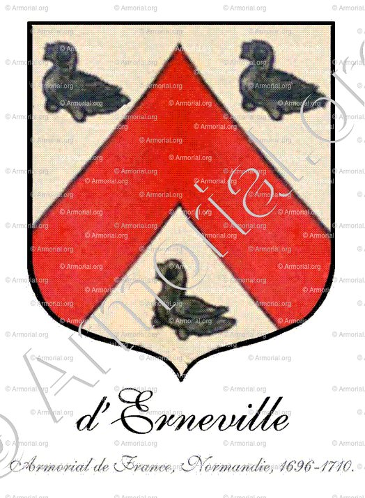 d'ERNEVILLE_Armorial de France, Normandie, 1696-1710._France