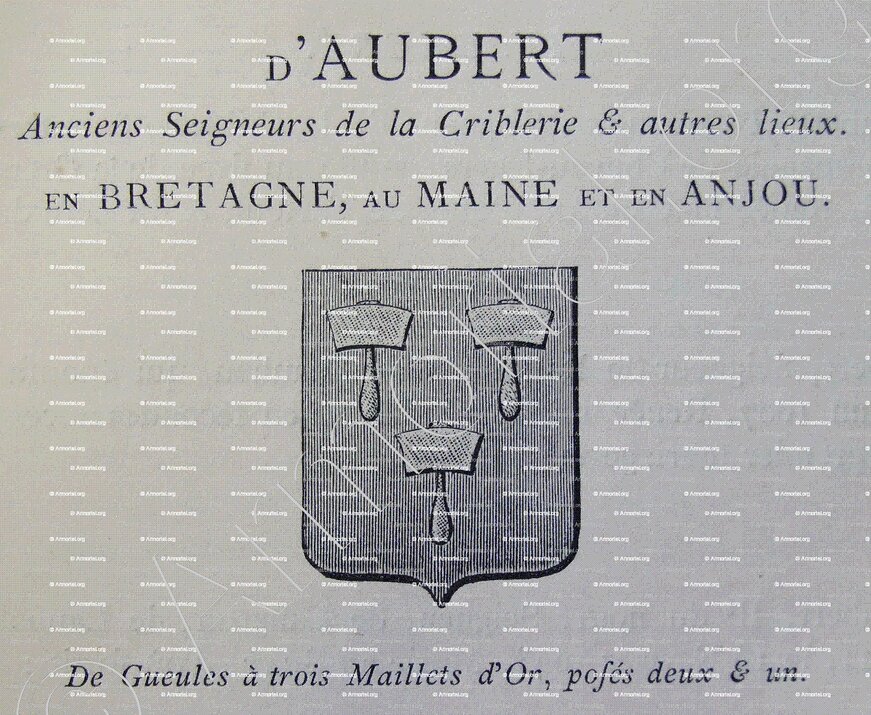 AUBERT_Bretagne, Maine, Anjou_France